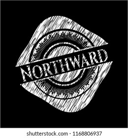 Northward written with chalkboard texture
