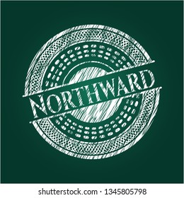 Northward written with chalkboard texture