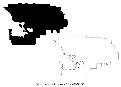 Northwest Arctic Borough, Alaska (United States of America,USA, U.S., US) map vector illustration, 