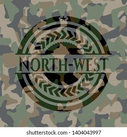 North-west on camo texture. Vector Illustration. Detailed.