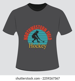 northwestern Field Hockey T-Shirt Design Eps File

