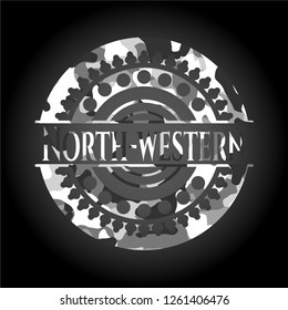 North-western grey camouflaged emblem