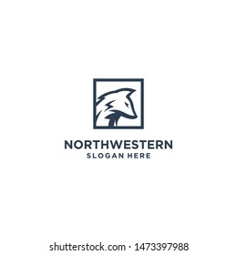 Northwestern Wolf Designs Illustration Vector Template