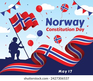 Norway background, Norway celebration template banner