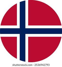 Noruega Circle Flag, Circle Flag of Norway, Imágenes vectoriales