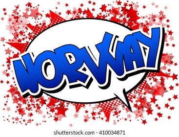 Norway - Comic book style word