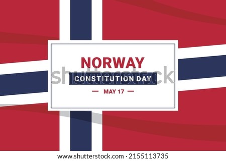 Norway Constitution Day. Vector Illustration. The illustration is suitable for banners, flyers, stickers, cards, etc.