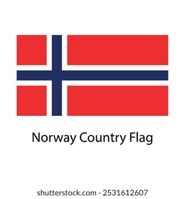 Noruega País Bandeira mão desenho ilustração vetor baseado em desenho