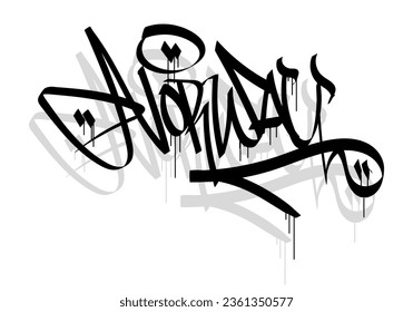 NORWAY country graffiti tag style