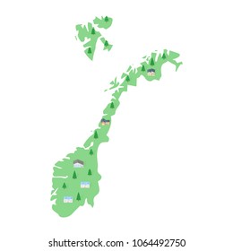 Norway Country Map Real Estate