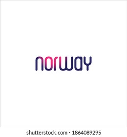 norway creative font design name 