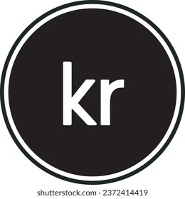 Norway currency black vector high quality files 