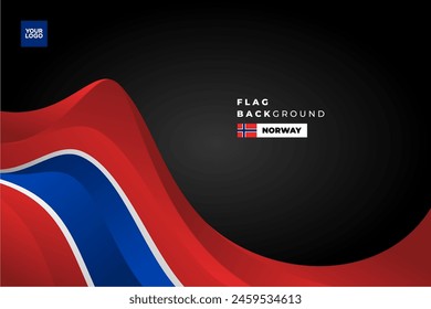 Fondo de la bandera de la curva de Noruega para afiches, volantes, Anuncios, Sitios web y publicaciones en medios sociales.