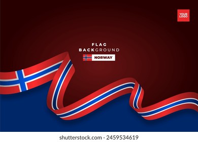 Norway curve flag background for posters, flyers, banners, websites and social media posts.