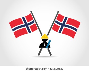 Norway Emblem Flag Architect