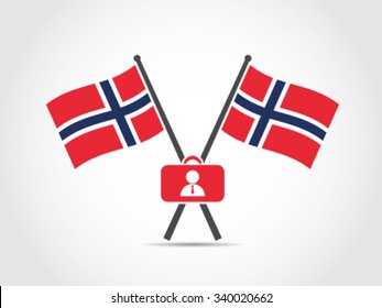 Norway Emblem Flag Business Professional