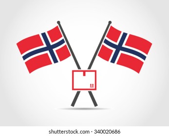 Norway Emblem Flag Delivery Box