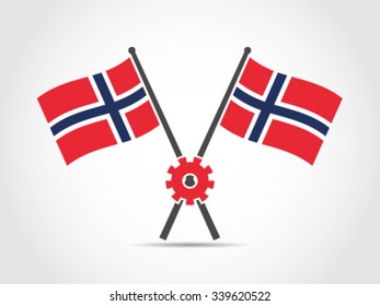 Norway Emblem Flag Gear Growth