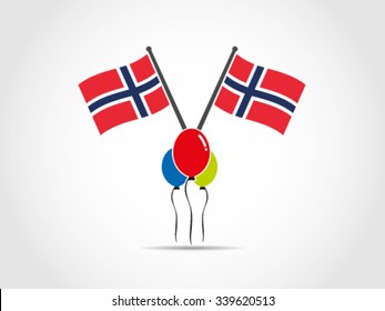 Norway Emblem Flag Party