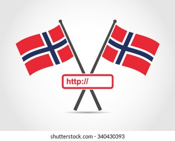 Norway Emblem Flag Web Address