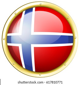 Emblema de Noruega sobre blanco