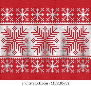 Norway Festive Sweater Fairisle Design. Seamless Knitting Pattern