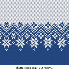 Norway Festive Sweater Fairisle Design. Seamless Knitting Pattern