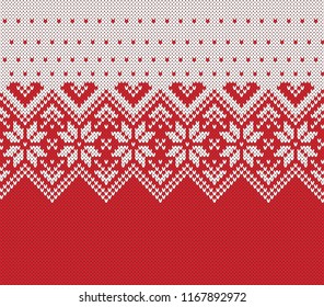 Norway Festive Sweater Fairisle Design. Seamless Knitting Pattern