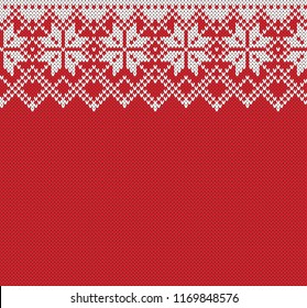 Norway Festive Sweater Fairisle Design. Seamless Knitting Pattern