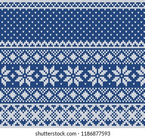 Norway Festive Sweater Fairisle Design. Seamless Knitting Pattern