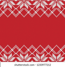 Norway Festive Sweater Fairisle Design. Seamless Knitting Pattern