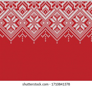 Norwegisches festliches Sweater Fairisle Design. Nahtloses Schnittmuster.