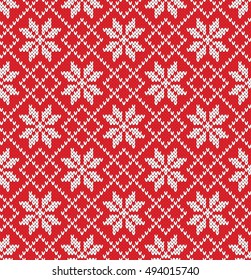 Norway Festive Sweater Fairisle Design. Seamless Knitting Pattern