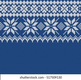 Norway Festive Sweater Fairisle Design. Seamless Knitting Pattern