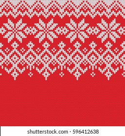Norway Festive Sweater Fairisle Design. Seamless Knitting Pattern