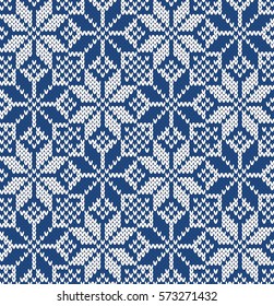 Norway Festive Sweater Fairisle. Seamless Knitting Pattern