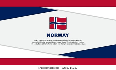 Norway Flag Abstract Background Design Template. Norway Independence Day Banner Cartoon Vector Illustration. Norway Vector