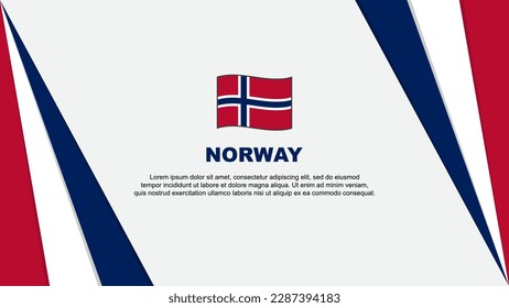 Norway Flag Abstract Background Design Template. Norway Independence Day Banner Cartoon Vector Illustration. Norway Flag