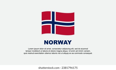 Norwegische Vorlage für abstrakte Hintergrunddesigns für Flaggen. Norwegische Independence Day Banner Social Media Vektorgrafik. norwegischer Hintergrund