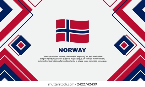 Norway Flag Abstract Background Design Template. Norway Independence Day Banner Wallpaper Vector Illustration. Norway Background