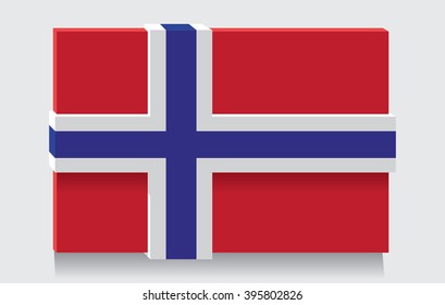 Norway flag as art object.Vector illustration.
