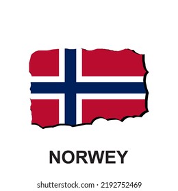 NORWAY FLAG, ATTRACTIVE AND SIMPLE VECTOR