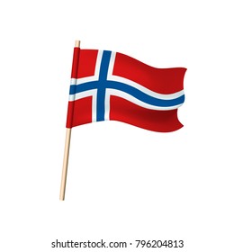 Norway Flag Blue White Cross On Stock Vector (Royalty Free) 796204813 ...