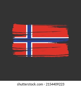 Norway Flag Brush. National Flag