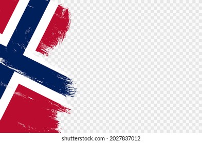 Norway flag with brush paint textured isolated  on png or transparent background,Symbol of Norway,template for banner,promote, design,vector,top gold medal winner sport country
