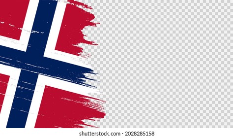 Norway flag with brush paint textured isolated  on png or transparent background,Symbol of Norway,template for banner,promote, design,vector,top gold medal winner sport country