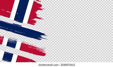 Norway flag with brush paint textured isolated  on png or transparent background,Symbol of Norway,template for banner,promote, design,vector,top gold medal winner sport country