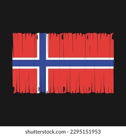 Norway Flag Brush Vector Illustration