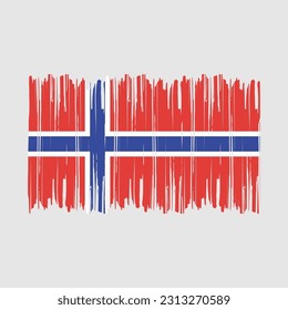 Norway Flag Brush Vector Illustration