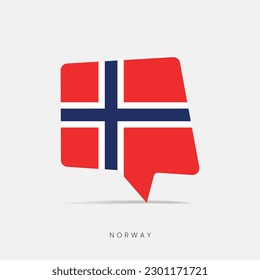 Icono de chat de la burbuja de bandera de Noruega